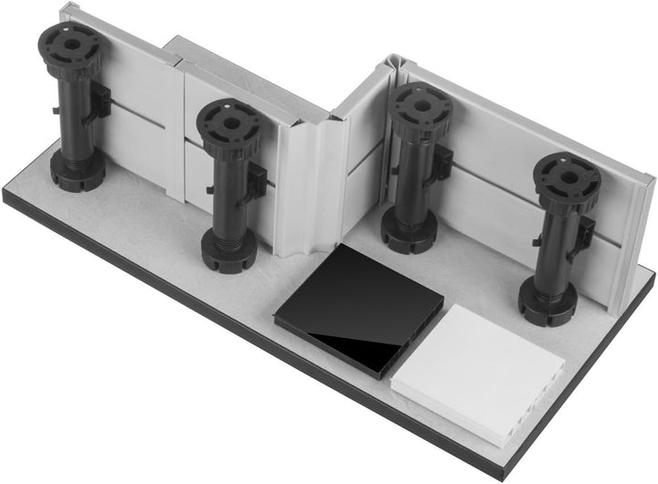 HOLZBRINK 150cm Sockelblende Sockelleiste für Einbauküche 150mm Höhe ALUMINIUM Gebürstet - HBK15 1x