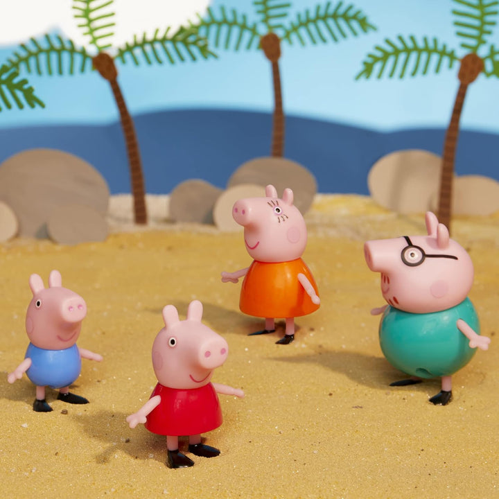 Peppa Pig Peppa Visits Australia Campervan Vehicle Preschool Toy; Includes 8 Figures, 4 Accessories,