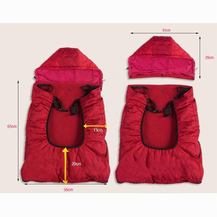 Bebamour Universal Hoodie All Seasons Babytragenbezug Winter Warm