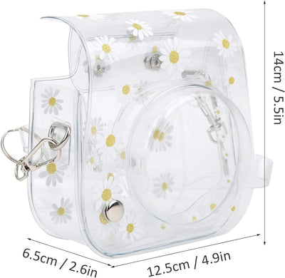 Sofortige Kameratasche, PVC-Kamera-Schutzhülle Daisy Transparente Sling Shell-Tasche mit Schultergur