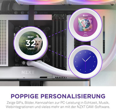 NZXT Kraken Elite 280 RGB - RL-KR28E-W1-280mm AIO CPU Wasserkühlung - 2,36" LCD Display 640x640-2x14
