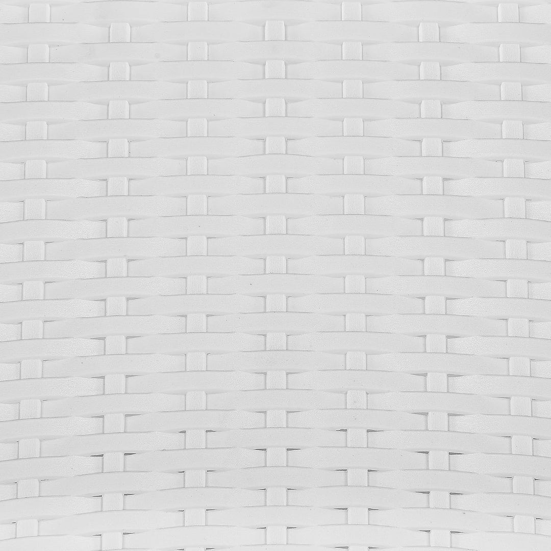 Gartenstühle im 2er Set in Rattanoptik aus Kunststoff weiss Fossano