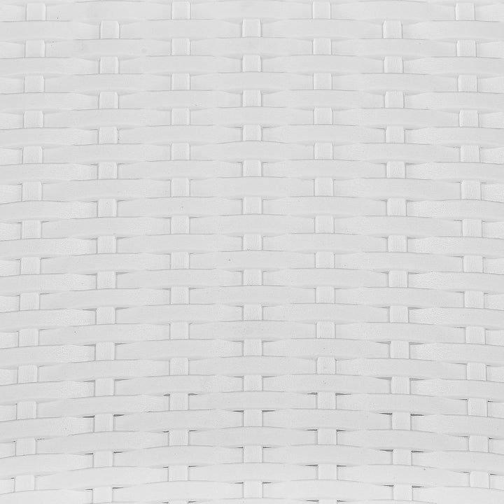 Gartenstühle im 2er Set in Rattanoptik aus Kunststoff weiss Fossano