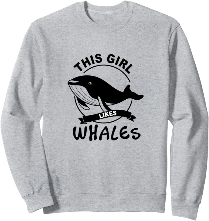 Mädchen mag Wale Natur Wildlife Meerestier Sweatshirt