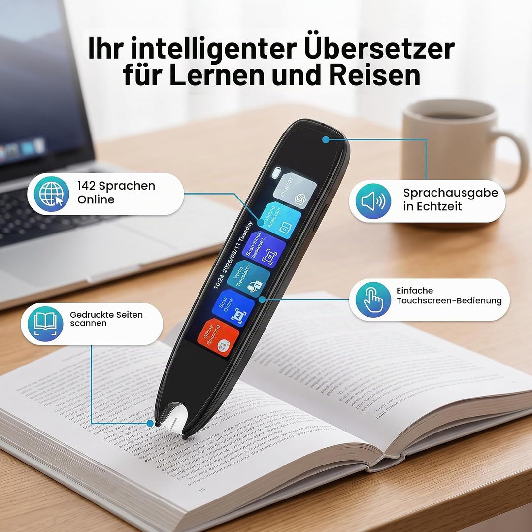 Scan Reader Pen, Scan Reader Pen, Smart Voice Translator Pen Sprachübersetzer Online 142 Sprachen Di