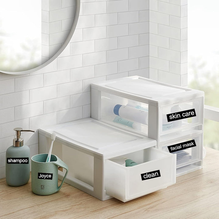 MarkField 4x TZe-325 9mm Weiss auf Schwarz Schriftband Kompatible für Brother P-Touch Bänder TZ TZe3