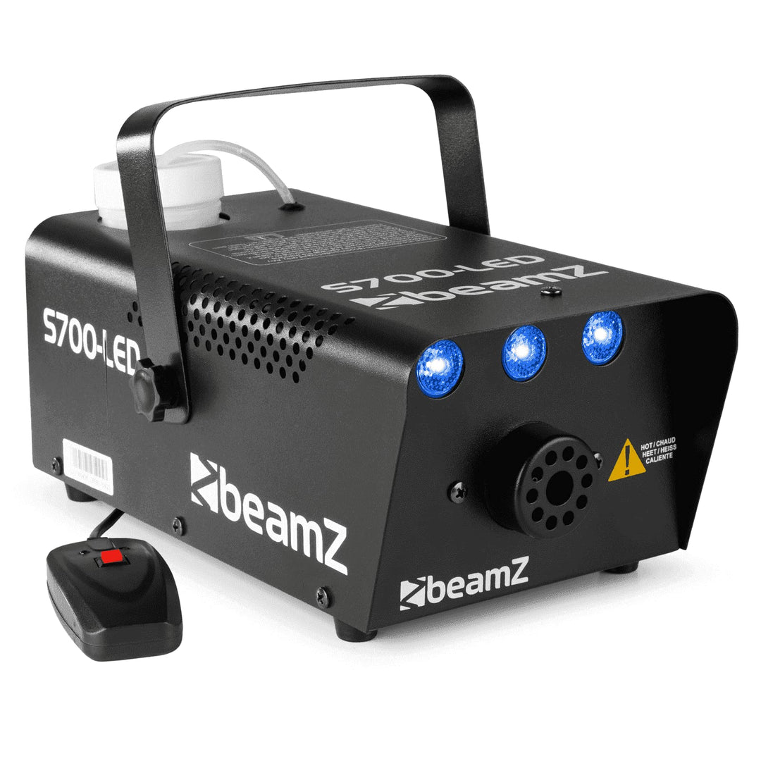 BeamZ S700-LED Ice Mini Nebelmaschine mit Lichteffekt in Blau, 700 Watt, Party Rauchmaschine, Fog Ma