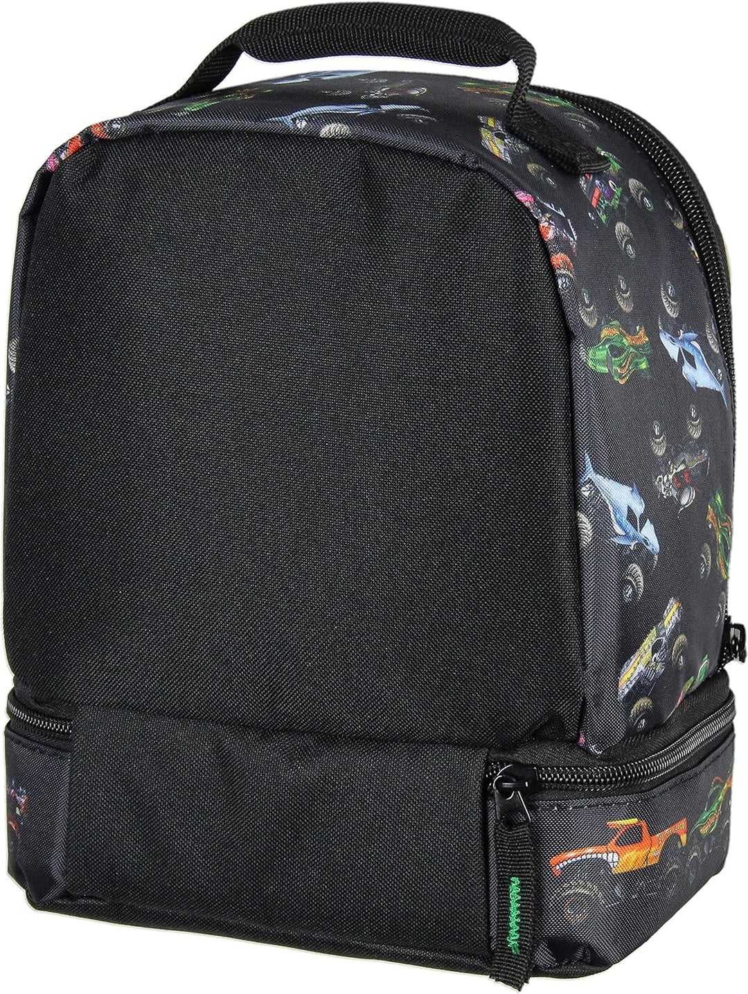 Monster Jam Grave Digger Megalodon Pirate's Curse Dual Compartment Lunch Box Bag