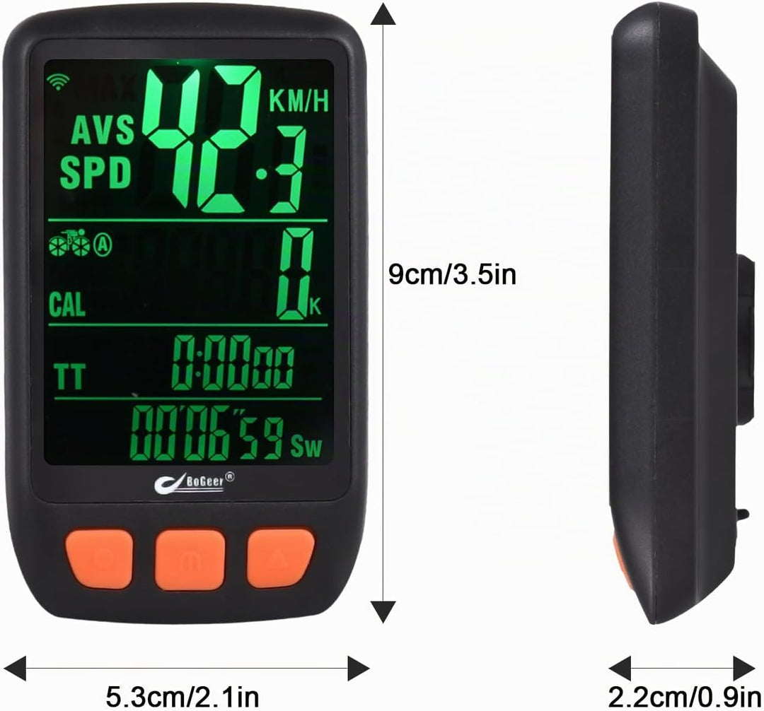 Lixada Fahrrad-Fahrradcomputer, kabelloser digitaler Fahrrad-Tachometer, Kilometerzähler mit wiedera