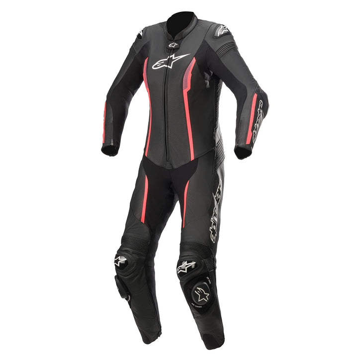 Alpinestars Stella Missile V2 1-Teiler Motorrad Damen Lederkombi, schwarz/pink, 48 48 Schwarz/Diva P