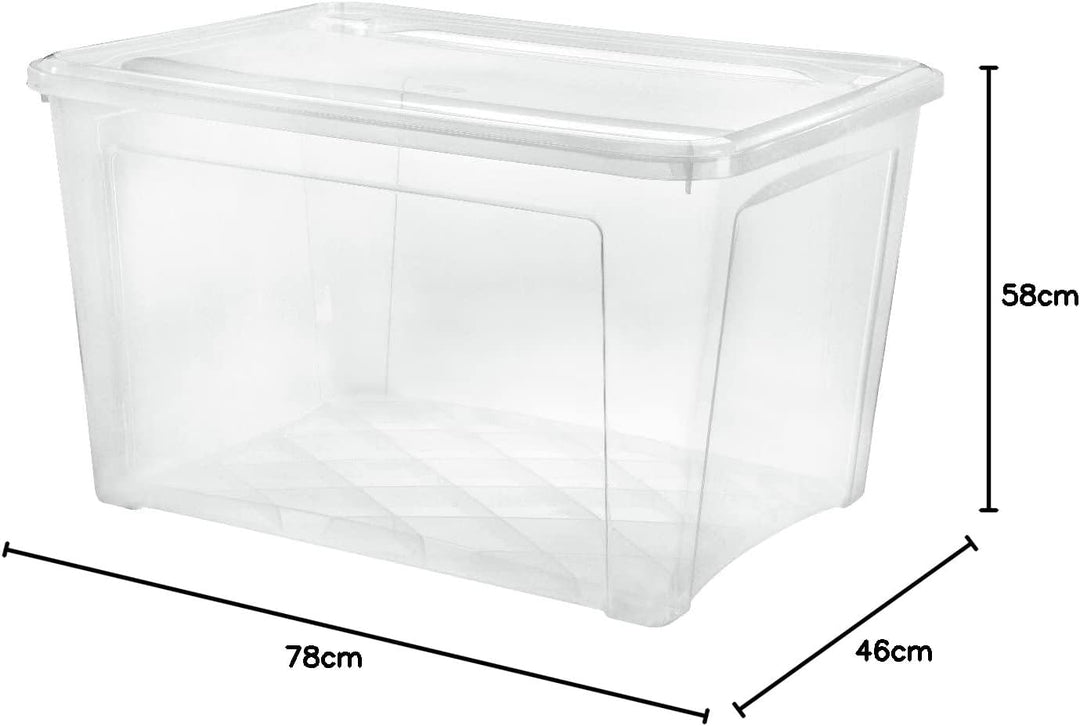 aro Combi Box, 145 l, 78 x 58 x 46 cm, transparent