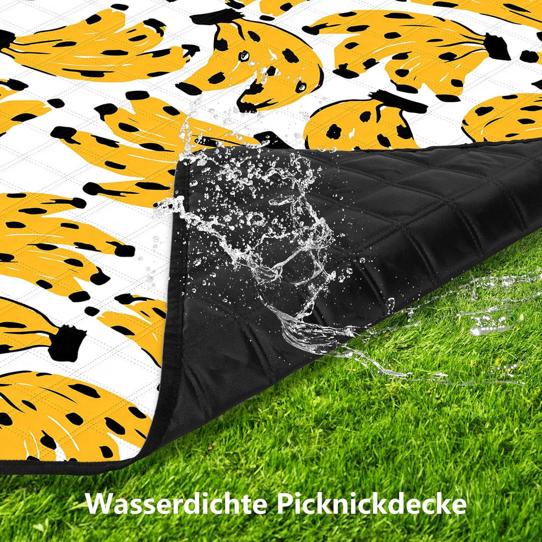 XXL Picknickdecke 200x200 cm，Stranddecke wasserdicht sandfrei, faltbare Strandmatte aus waschbarem D