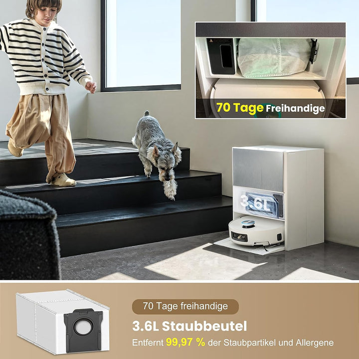 18 Stück Zubehör für Dreame Aqua10 Ultra Roller Complete Saugroboter