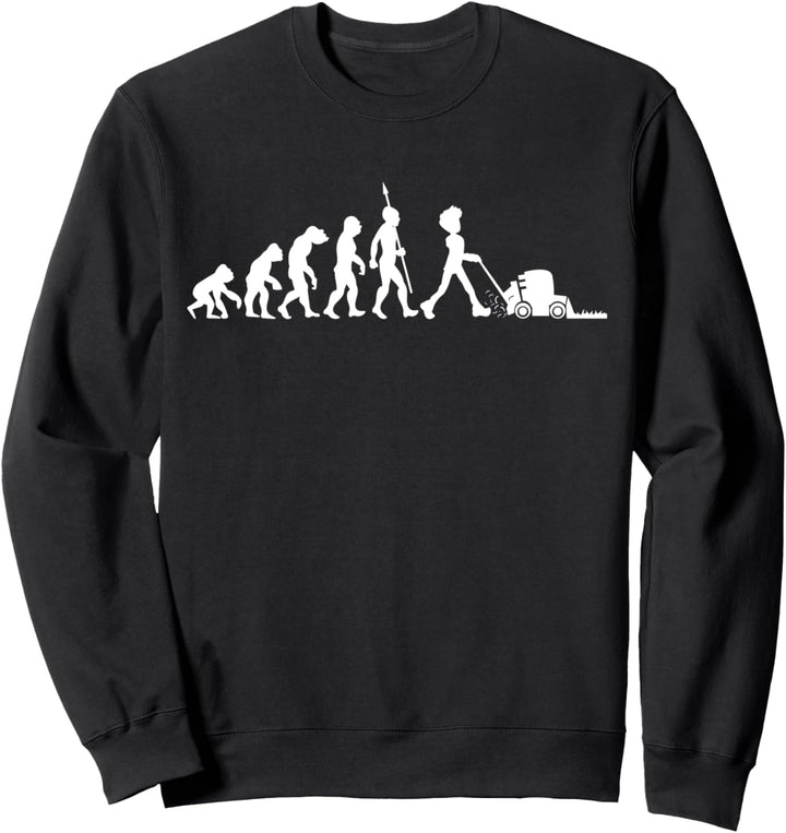 Evolution Gärtner Rasenmäher Rasenmähen Rasen Gras Mähen Fun Sweatshirt