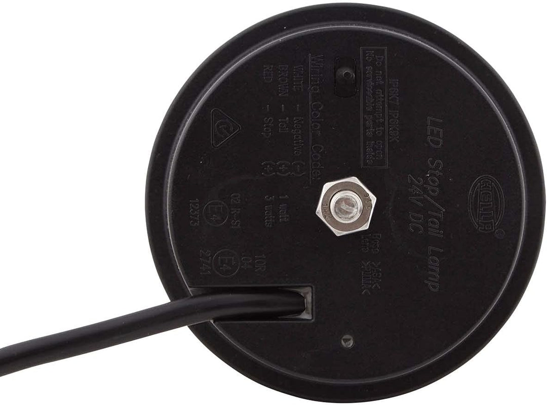 HELLA - Heckleuchte - 83mm - LED - 24V - Anbau/geschraubt - Lichtscheibenfarbe: rot - Kabel: 2500mm