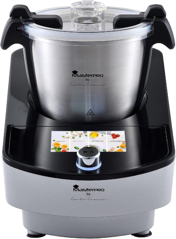 MasterPRO BY CARLO CRACCO - Küchenmaschine 1000W 3.5L - 12 Programme - LED Touch Control - Multifunk