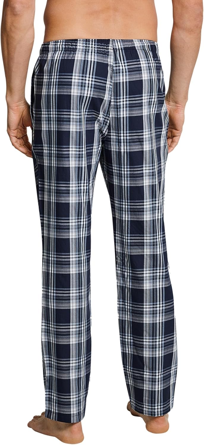 Schiesser Herren Lange Schlafhose Web-Mix + Relax Pyjamaunterteil 48/ S Dunkelblau-gem._163842, 48/