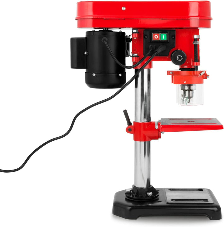 EBERTH Tischbohrmaschine 350 Watt, 50mm Spindelhub, 5 Geschwindigkeiten max. 2650U/Min, Standbohrmas