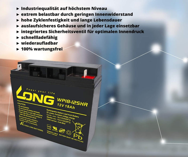 Akku 18Ah 12V AGM Blei Batterie Rasenmäher Rasentraktor Aufsitzmäher Boot Scooter 17Ah 19Ah 20Ah 22A