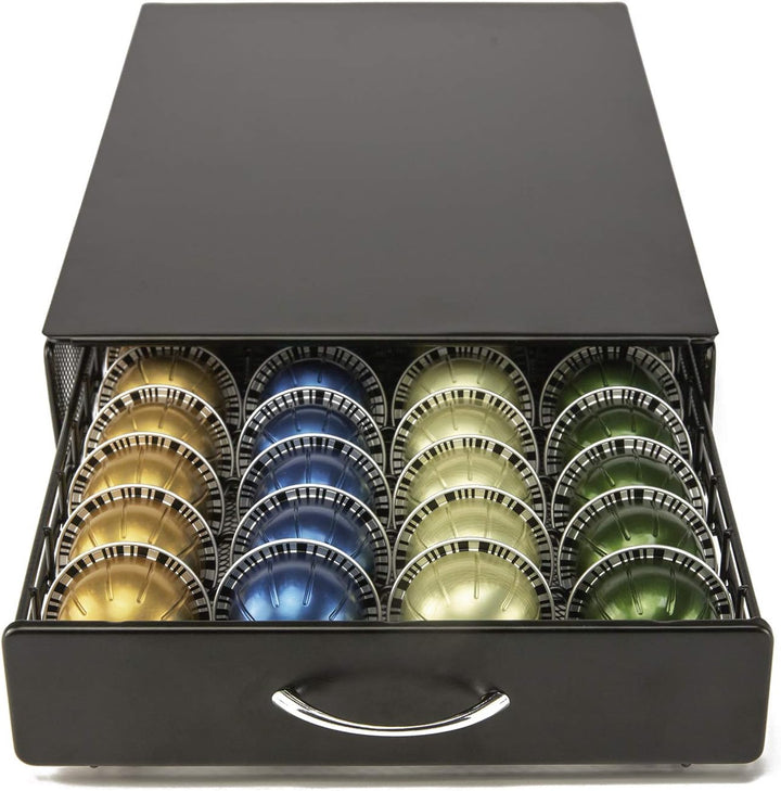 HiveNets Vertuo Kapselhalter für Nespresso VertuoLine Pods Metallgitter Kapsel Kapselspender Schubla