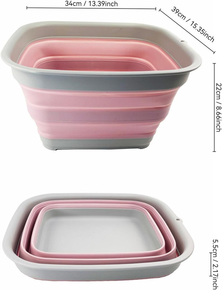 SAMMART 15L zusammenklappbare Wanne – Faltbare Geschirrwanne – tragbares Waschbecken – platzsparende