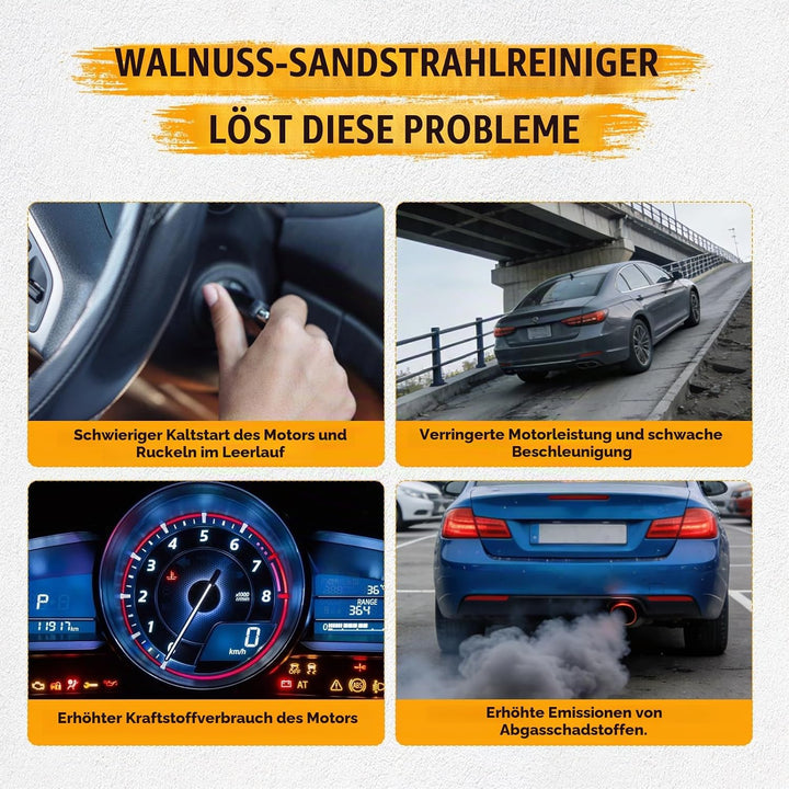 Walnuss Strahlgerät,Walnusssand-De-Carbon-Reiniger Ansaugventilreiniger zur Motordekarbonisierung mi