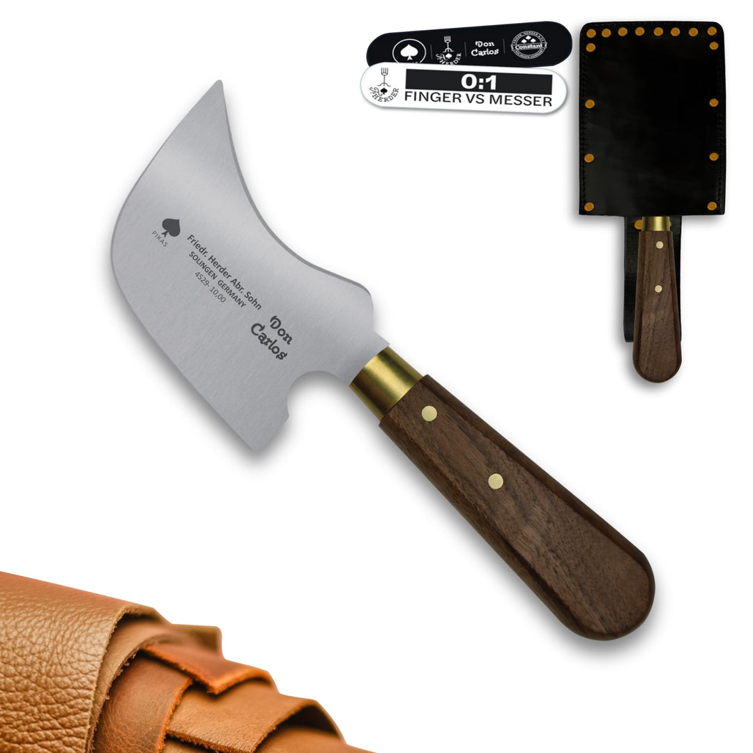 DON CARLOS Viertelmondmesser/Quarter Moon Knife, Professionelles Fenstermesser, Bodenlegermesser, Sa
