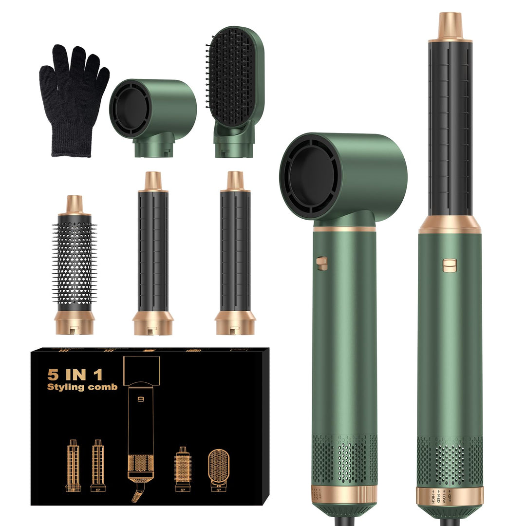 OKWRAP Haarstyler Hair Styler Set Hairstyler 5 in 1, Multistyler Haare Mit Föhn mit Lockenstab Autom