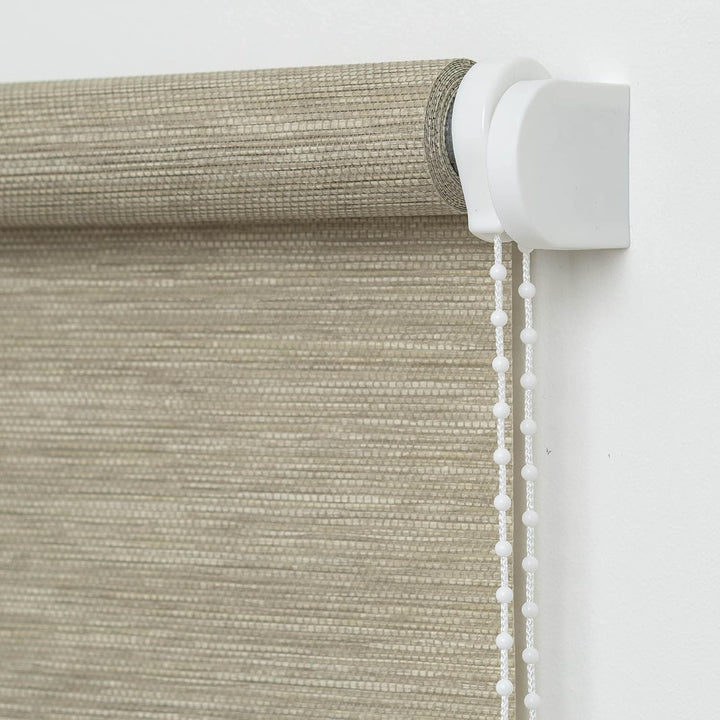 Liedeco® Rollo, Fenster Rollo, Kettenzug-Rollo / 62 x 180 cm (Breite x Höhe), Struktur Natur Sand/St