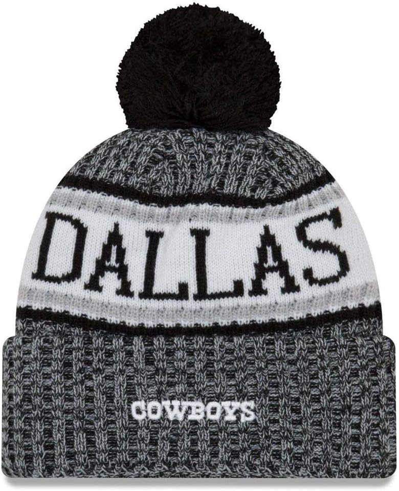 New Era NFL Sideline 2018 Bobble Mütze Dallas Cowboys