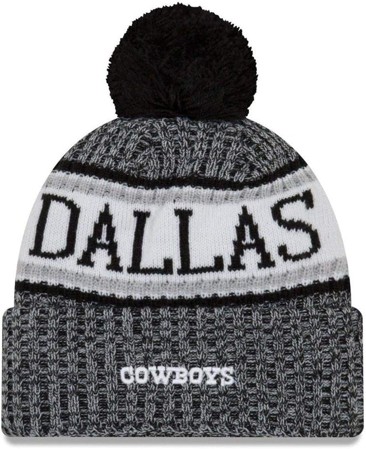 New Era NFL Sideline 2018 Bobble Mütze Dallas Cowboys