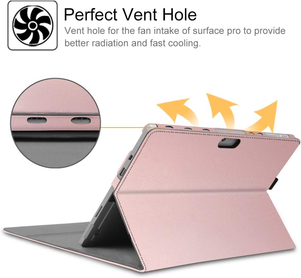 FINTIE Hülle für Microsoft Surface Pro 7+/ 7/6/ 5/4/ 3 Tablet 12.3 Zoll - Multi-Sichtwinkel Hochwert