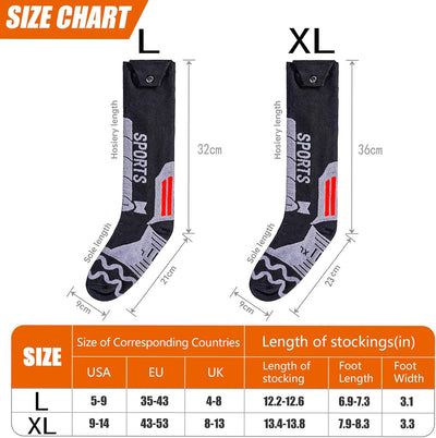 ZONSUSE Beheizte Socken, Wiederaufladbar, 5000 mAh Akku, App-Fernbedienung, Winter Warme Socken mit
