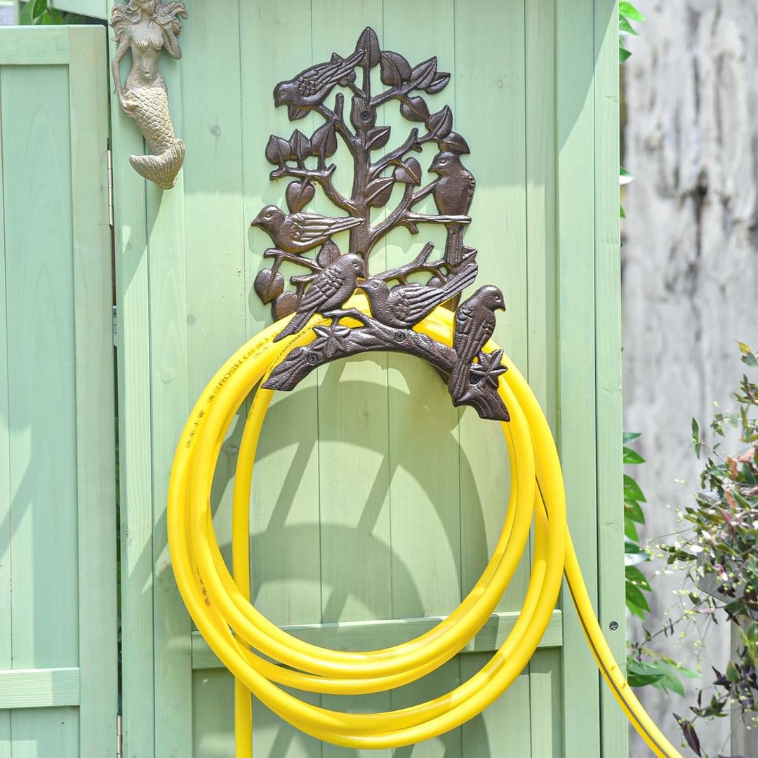 Sungmor robuster Gartenschlauchhalter aus Gusseisen | Wasserschlauch-Aufhänger | Wandhalterung | dek