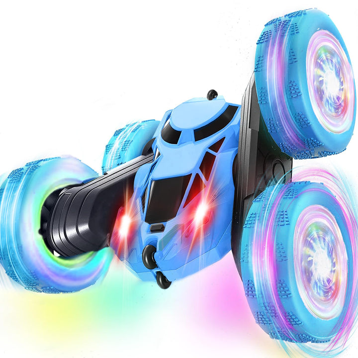 Ferngesteuertes Auto, 90 Min Spielzeit, 2.4Ghz Doppelseitig 360° drehbarer RC Crawler mit Scheinwerf