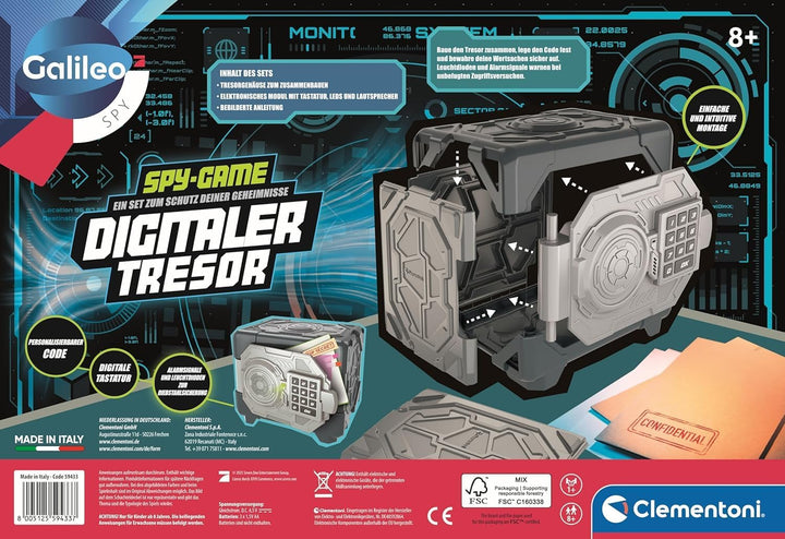 Galileo Spy Digitaler Tresor - Safe mit Alarm & Warnleuchte für Junge Agenten & Spione - Spielzeug f