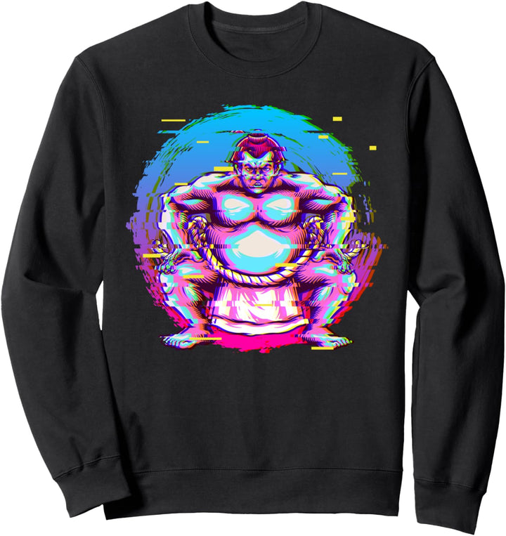Sumo Ringer Wrestler Japanische Tradition Vaporwave Sweatshirt