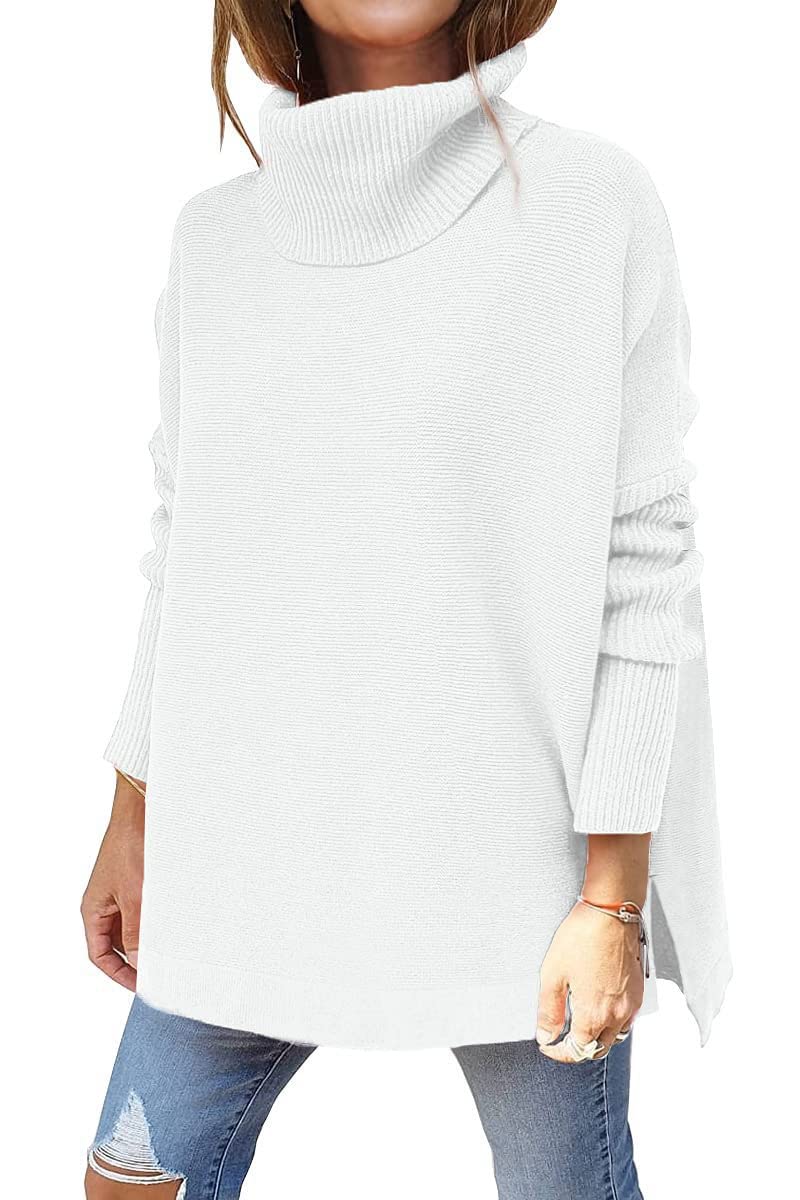 GOLDPKF Rollkragenpullover Damen Pullover Langarm Dicke Strickpullover Winter Warmer Oberteile C2-we