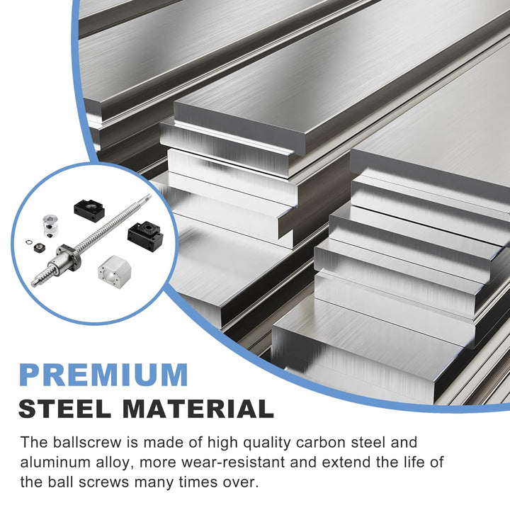 CNCMANS Kugelumlaufspindel SFU1605 1200mm Edelstahl Gerollte ballscrew mit BK12 / BF12 Endunterstütz