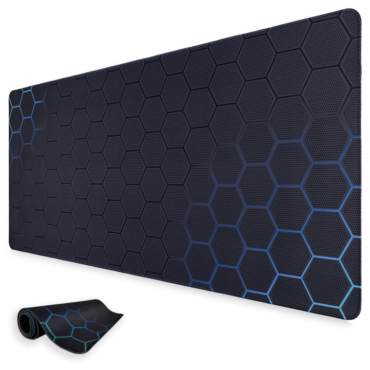 Niviy Gaming Mousepad 900x400mm Mauspad mit geometrischem wabenmuster,Wasserdicht Oberfläche Verbess