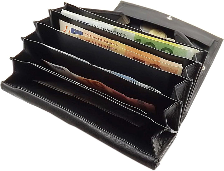myledershop Echt Kalbsleder Kellnerbörse/Geldbörse/Geldbeutel/Portemonnaie/Portmonaise/Geldtasche/Po
