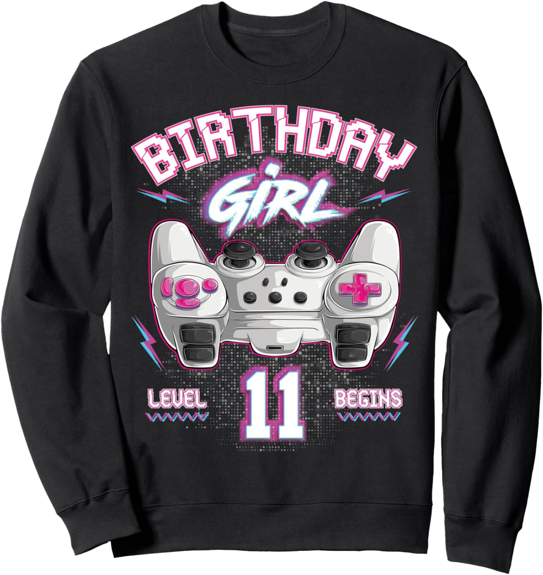 11. Geburtstag Mädchen Gamer 11 Jahre Video Spiele Girl Sweatshirt