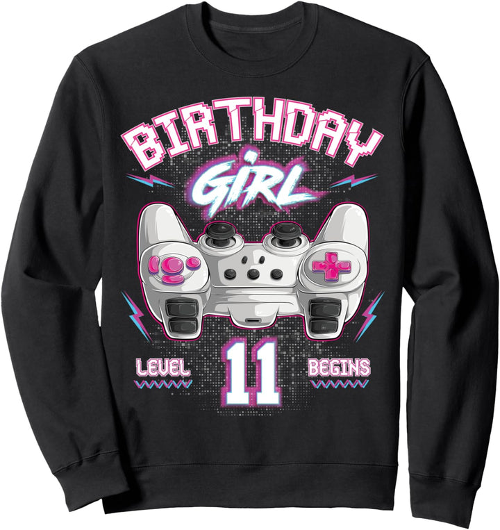 11. Geburtstag Mädchen Gamer 11 Jahre Video Spiele Girl Sweatshirt