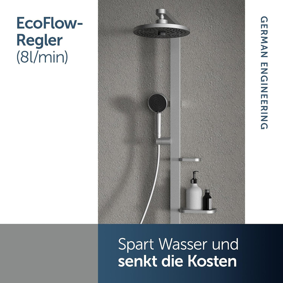 Ideal Standard Idealrain Alu+ 2-Funktionshandbrause, mit zwei Strahlarten (Rain und SilkRain) per Dr