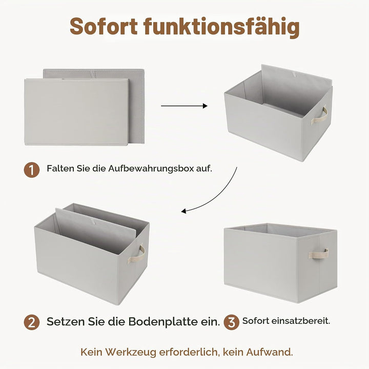 StorageWorks extra grosse Aufbewahrungsbox Stoff, faltbare Boxen Aufbewahrung für Regale, Schränke,