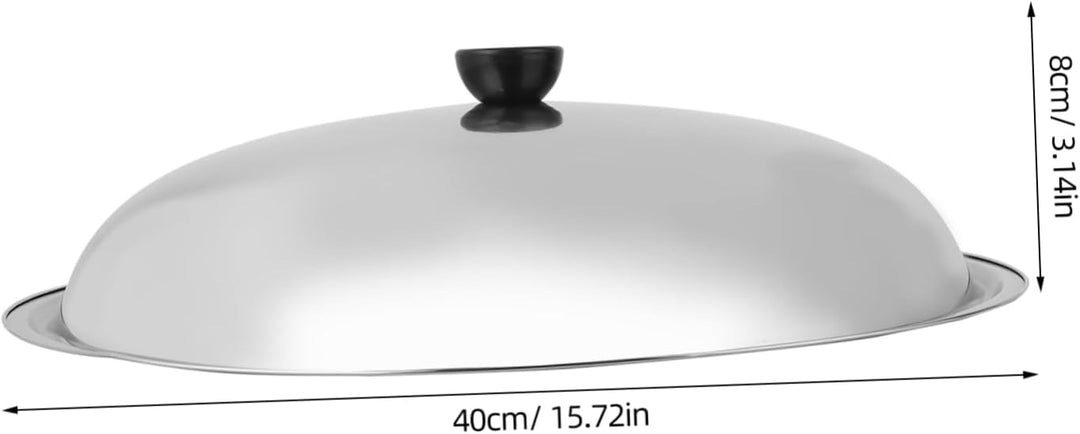 Hemoton Edelstahldeckel Universaldeckel Anti Hot Topfdeckel Verdicken Pfannendeckel mit Dampfloch fü