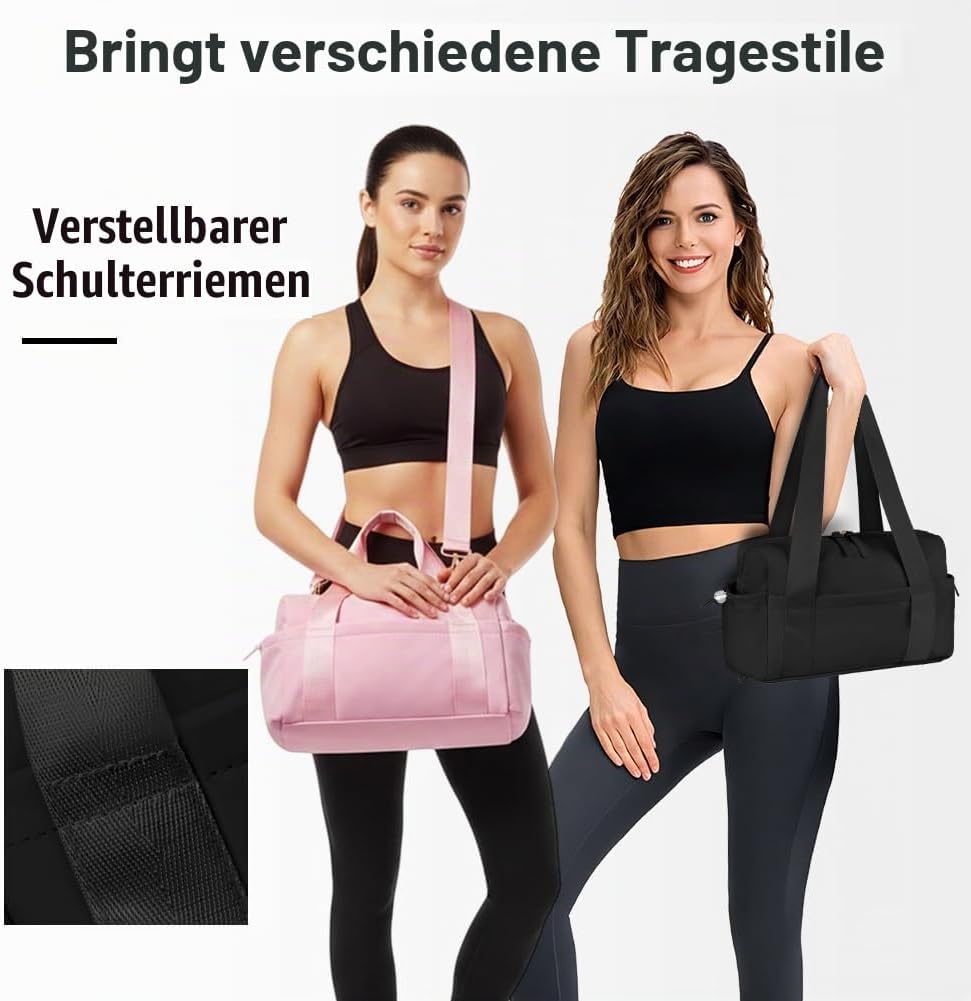 flintronic Sporttasche Damen Reisetasche, Wasserdicht Schwimmtasche Fitnesstasche mit Nassfach, Leic