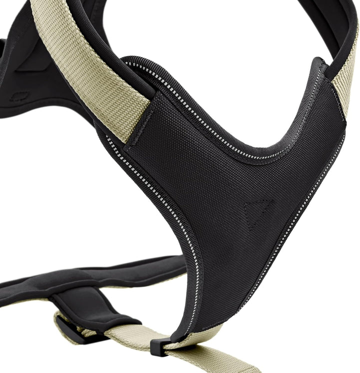 HUNTER NEOPREN Hundegeschirr, Nylon, gepolstert mit Neopren, M/2 58 - 72 cm, oliv/schwarz oliv/schwa
