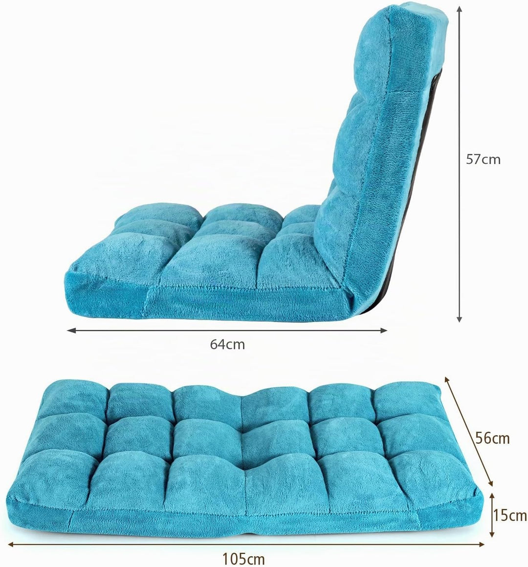 GOPLUS Bodenstuhl, Bodensofa mit Rückenlehne, Bodensessel mit Schlaffunktion, Floor Chair, Lazy Sofa
