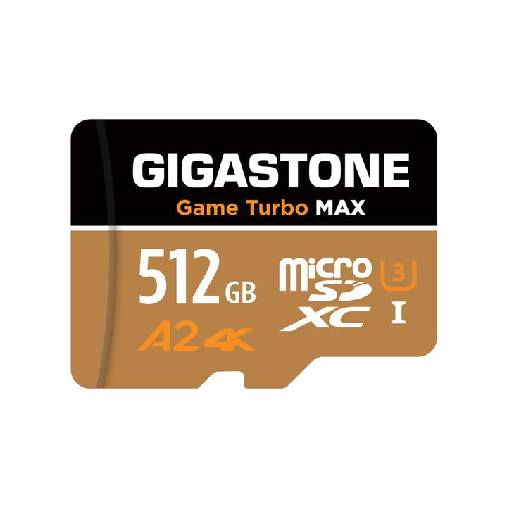 [5 Jahre kostenlose Datenwiederherstellung] GIGASTONE 512GB Micro SD Karte, Game Turbo MAX, bis zu 1
